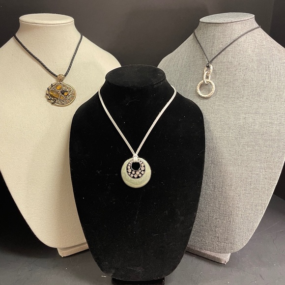 Lia Sophia Jewelry - 3 Signed Lia Sophia Vintage Pendant Necklaces